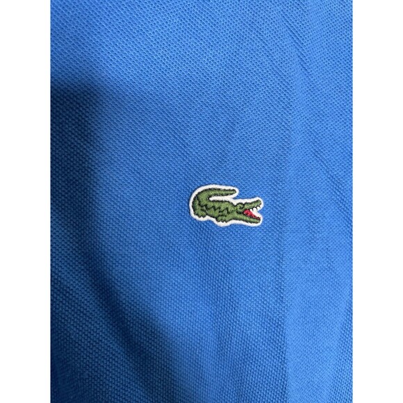 Lacoste Shirt Mens Extra Large Blue Polo Classic Fit Pique Cotton Crocodile Logo - Picture 2 of 10